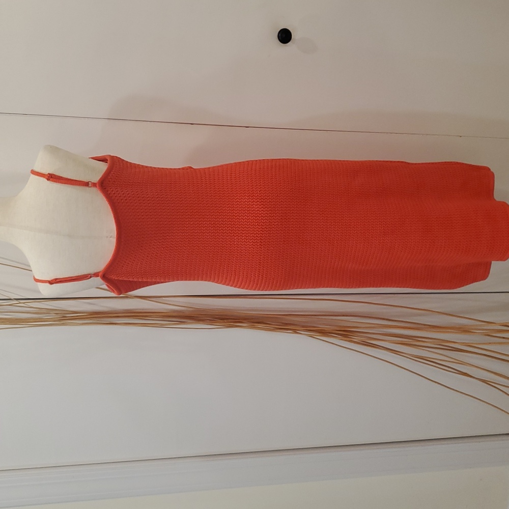 House of Harlow 1960 Orange Crochet Knit Midi Dress NWOT - Picture 6 of 8